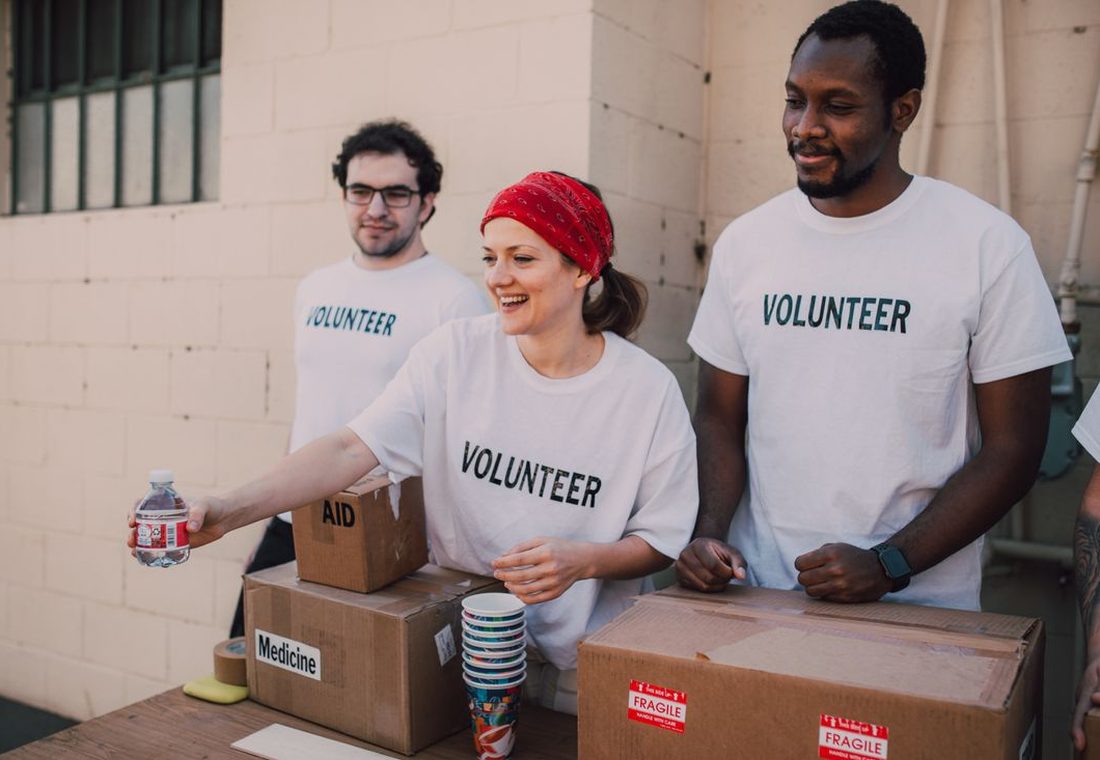 Volunteers supporting their community